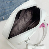 Y2k Aesthetic All Match Shoulder Handbags Vintage Transparent Simple Bow Ita Bags All Match Ins Transparent Underarm Bag